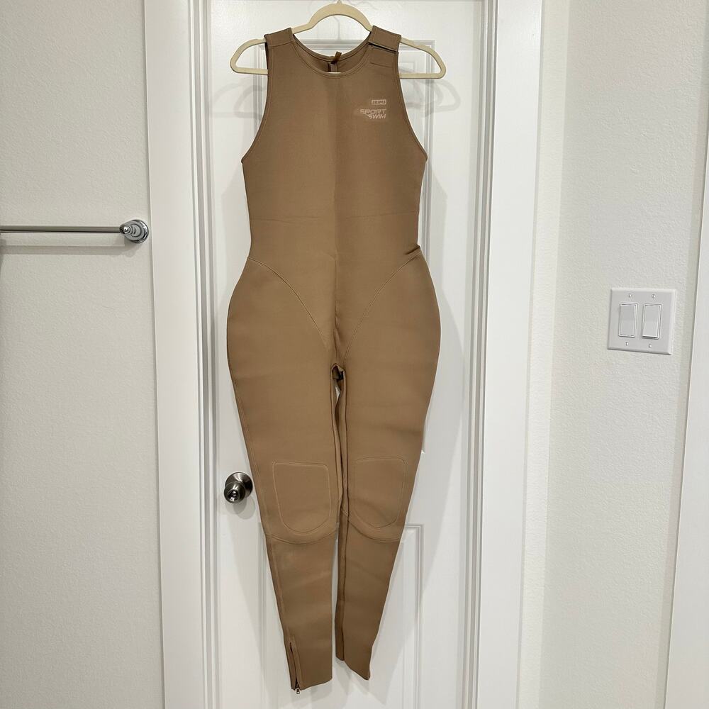 NWT SKIMS SCUBA SWIM SPORT FULL LENGTH WETSUIT IN‎ DESERT SIZE XL - Picture 4 of 7
